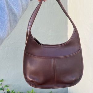 Vintage Coach Mahogany Ergo Pocket Zip 9033 Leather Bag